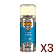 3x Hycote Aerosol Paint for Ford Diamond White 150ml Hycote  - Dynamic Drive