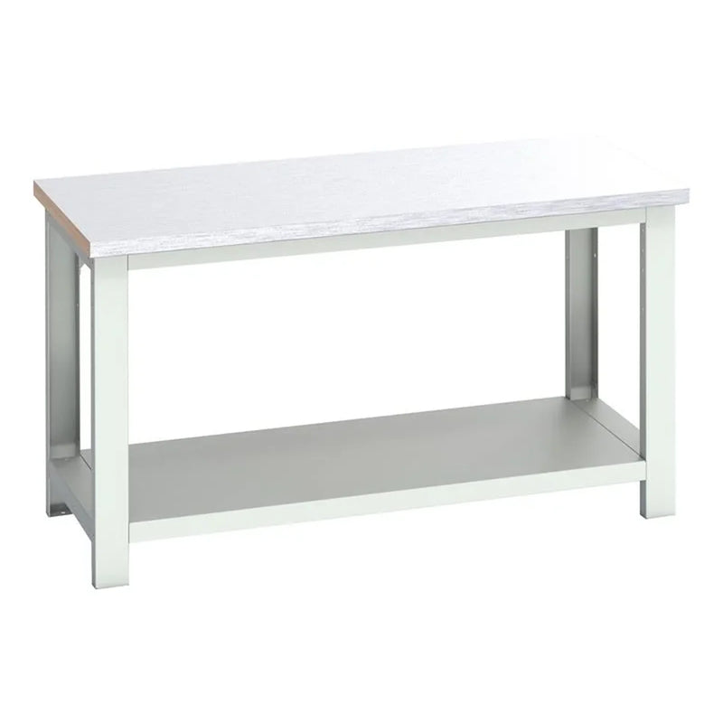 Bott Cubio Bench with Shelf, Steel Clad Top 1500 x 750mm - 41003667.16V
