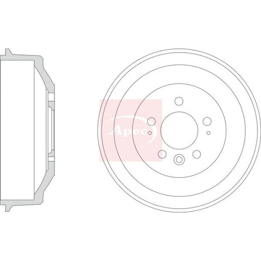 Apec Brake Drum Assembly Rear DRM9226