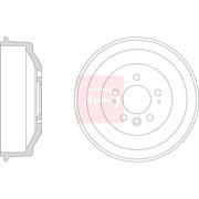 Apec 2 x Brake Drums fits Nissan Juke 2010-2019 1.2 1.5 1.6