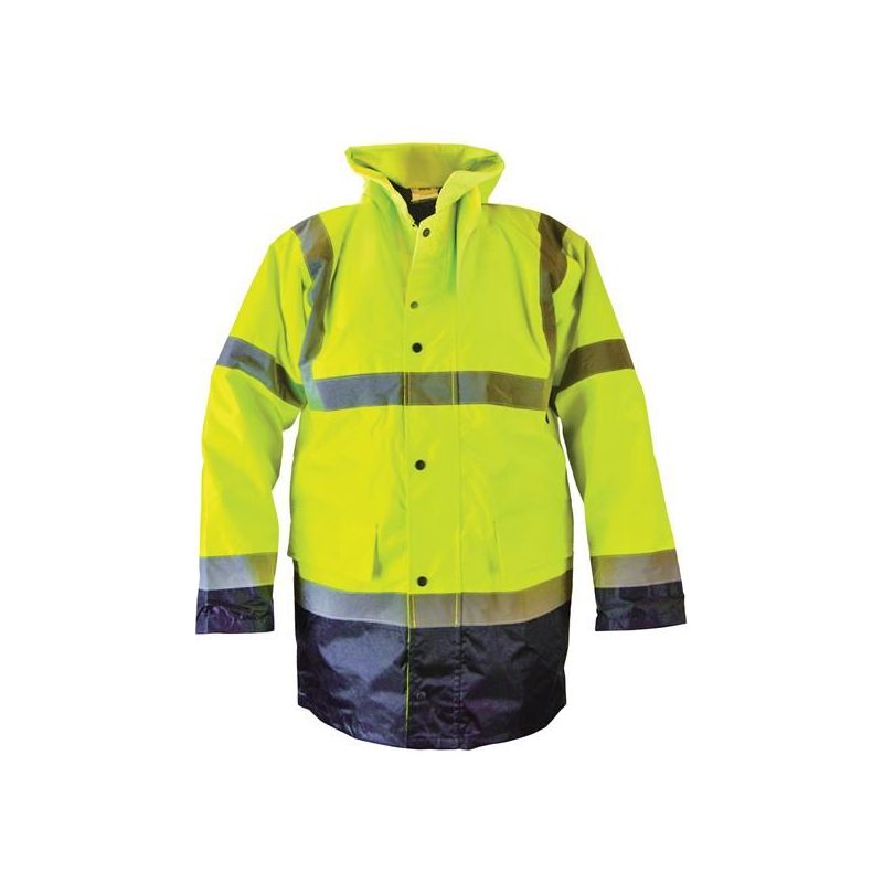 Scan Hi-Vis Yellow/Black Motorway Jacket - XL (48in) Scan - Dynamic Drive