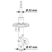 KYB Shock Absorber Damper Strut Front Left fits Citroën C3 II 2009-2016 1.4 1.6