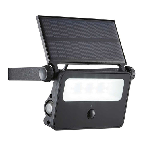 Solar Powered Security Floodlight with PIR Black (200lm / 2W) AG - NN4 Online
