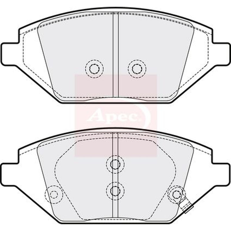 Apec Front Brake Pad Set fits Opel Karl 2015-2019 1.0