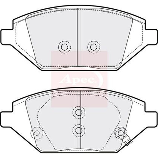 Apec Front Brake Pad Set fits Opel Karl 2015-2019 1.0