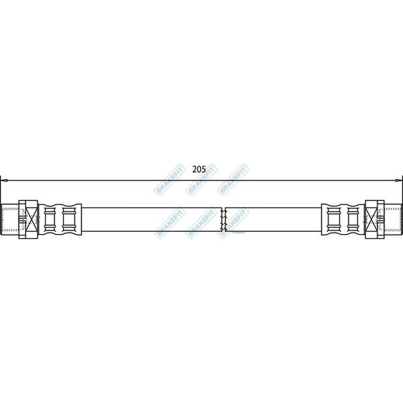 Apec Brake Hydraulic Hose Line Rear fits BMW 1 2004-2013