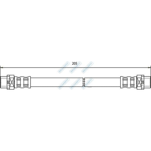 Apec Brake Hydraulic Hose Line Rear fits BMW 1 2004-2013