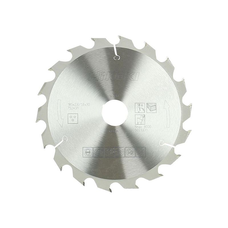 Hikoki Circular Saw Blade 185 x 30mm x 18T HiKOKI - Dynamic Drive