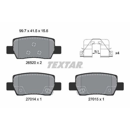 Textar Rear Brake Pad Set 2652005