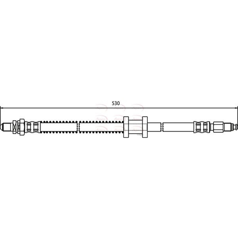 Apec Brake Hydraulic Hose Line Front fits Ford Ka 1996-2008 1.3