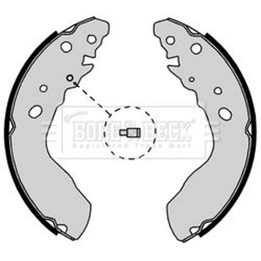 Borg & Beck Brake Shoe Set Axle Kit BBS6338