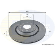 Comline Front & Rear Brake Discs & Pads fits Seat Leon St 2015-2020 1.0 2.0