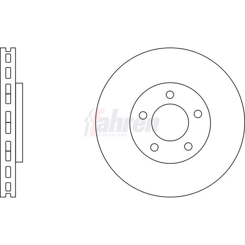 Fahren Front & Rear Brake Discs & Pads fits Nissan Pulsar 2015 on 1.6