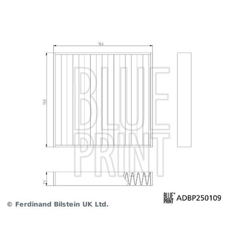 Blue Print Cabin Air Filter (Pollen Filter)