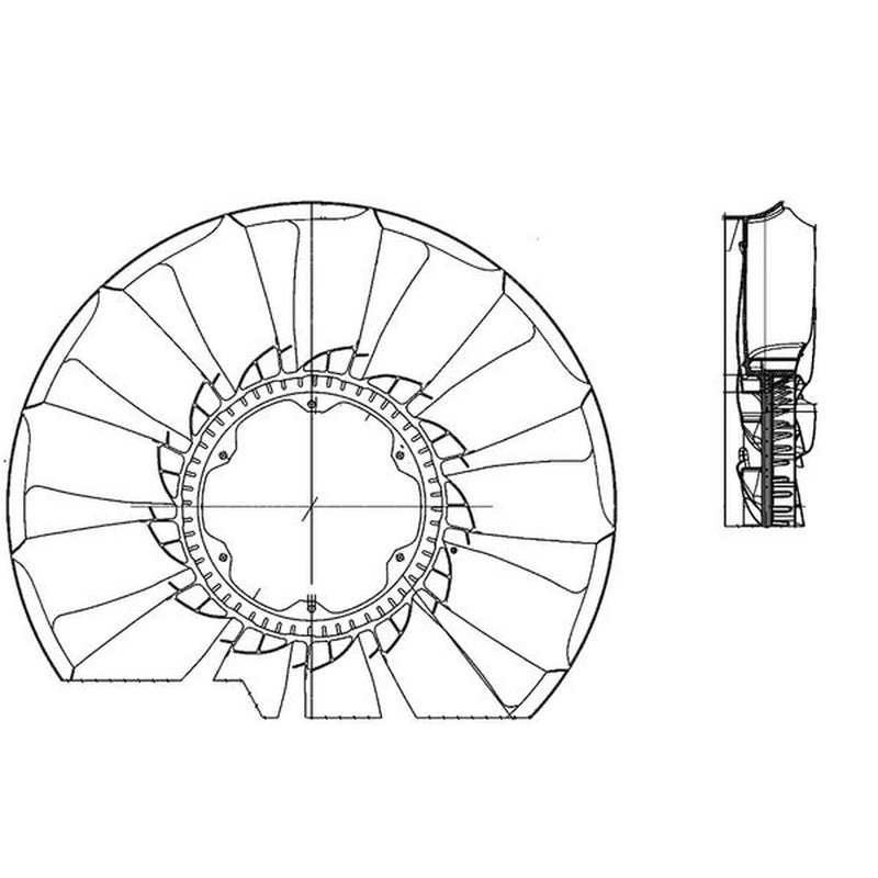 Mahle Radiator Cooling Fan Blade fits Mercedes-Benz Actros MP4 / MP5 2011 on