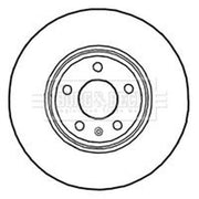Borg & Beck Front Brake Vented Discs & Pads fits Audi A5 2010-2017