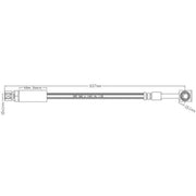 Abtex Brake Hydraulic Hose Line Front fits Daewoo Lanos 1997 on 1.3 1.5 1.6