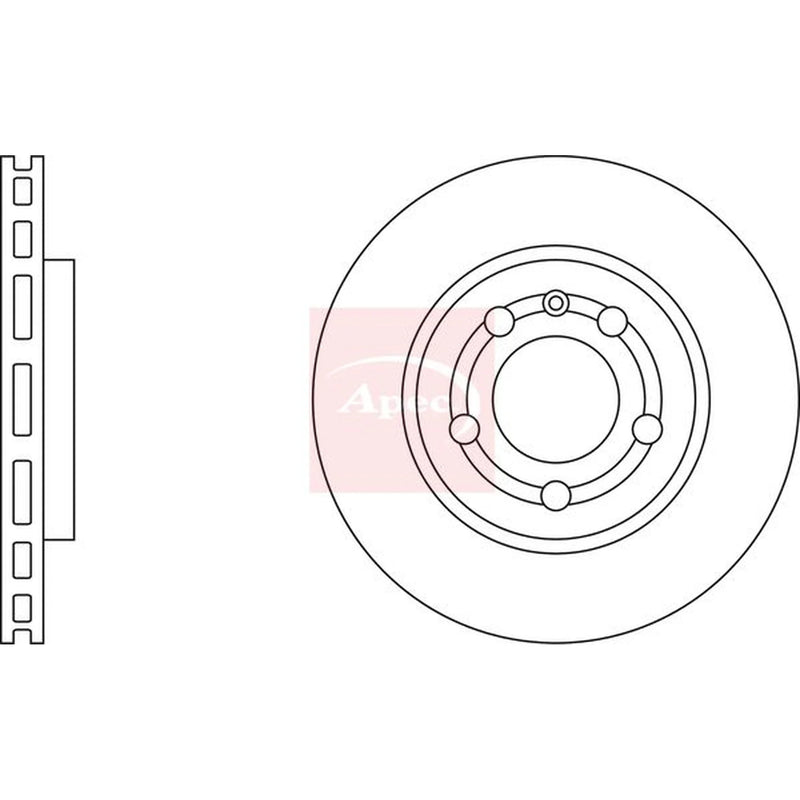 Apec 2 x Vented Rear Brake Discs DSK2116-x2