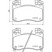 Brembo 4 x Front Brake Pad Set fits Genesis G70 2021 on 2.0 2.2