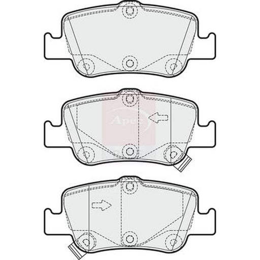 Apec Front & Rear Pads fits Toyota Auris 2006-2015 2.0 2.2