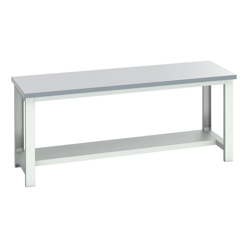 Bott Cubio Bench with Half Shelf, Laminate Clad Top 2000 x 750mm - 41003661.16V