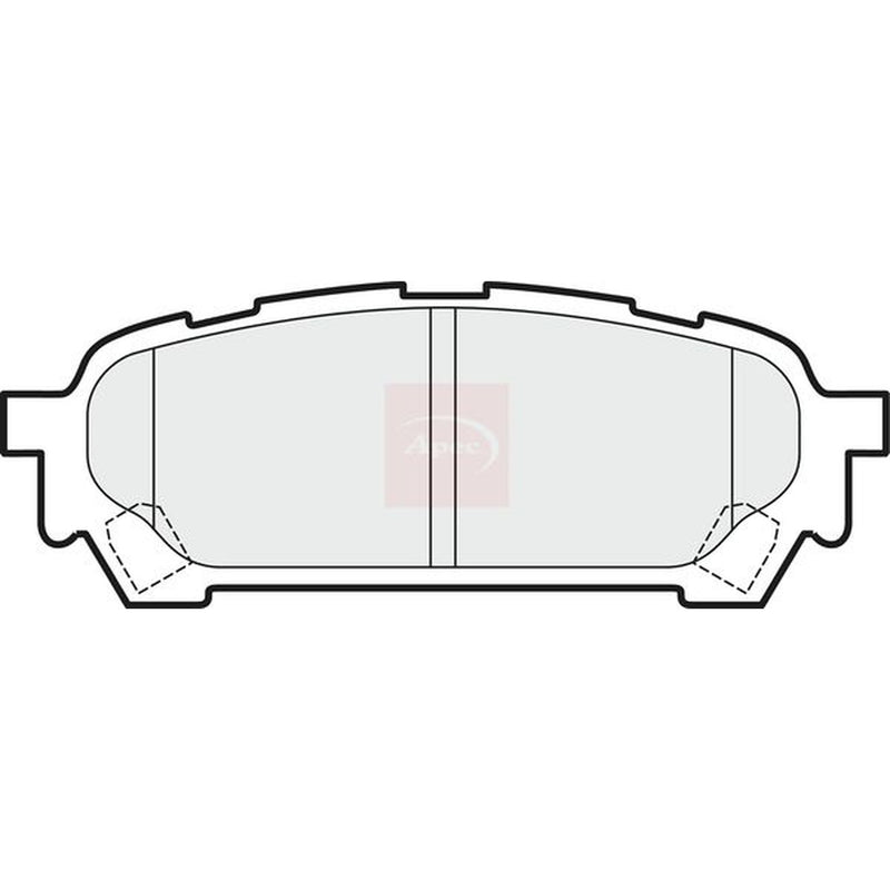 Apec Rear Brake Pad Set fits Subaru Forester 2002-2009 2.0 2.5