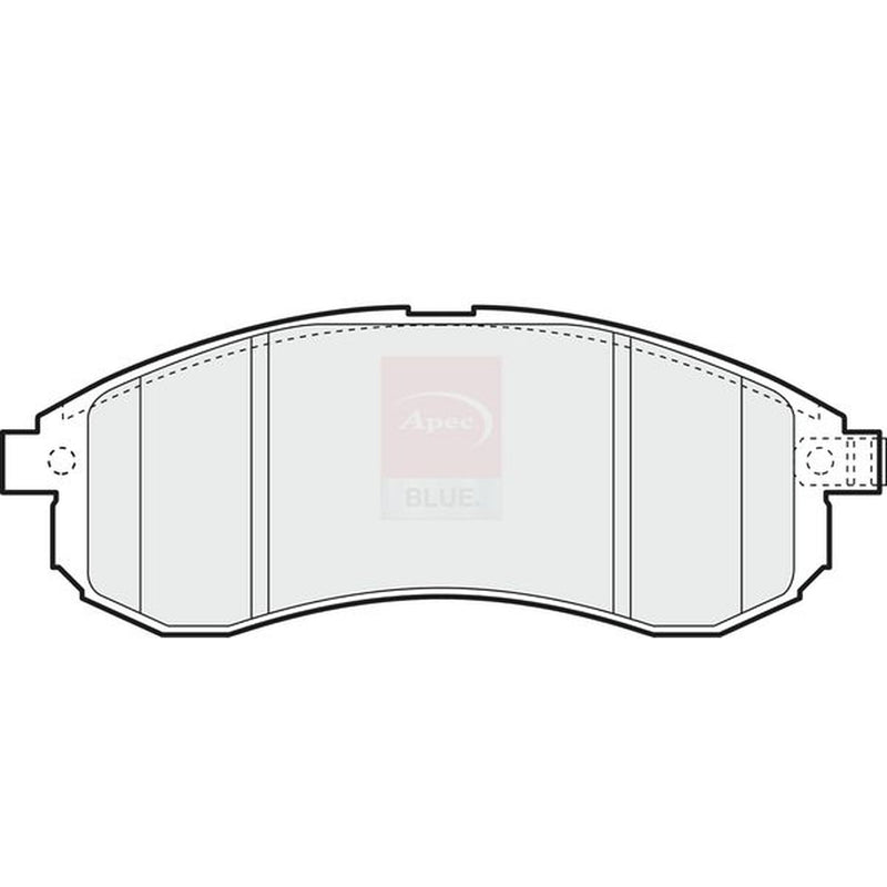 Apec Front Brake Pad Set fits Mitsubishi L200 1996-2007 2.5 2.8 3.0