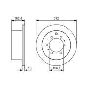 Bosch Front & Rear Brake Discs & Pads fits Toyota Land Cruiser 80 1990-1997 4.2