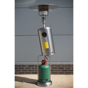 Dellonda 13kW Stainless Steel Commercial Gas Outdoor Garden Patio Heater Wheels Dellonda  - Dynamic Drive