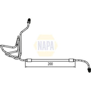 NAPA Brake Hydraulic Hose Line Rear Left fits Renault Grand Scénic II 2004-2009