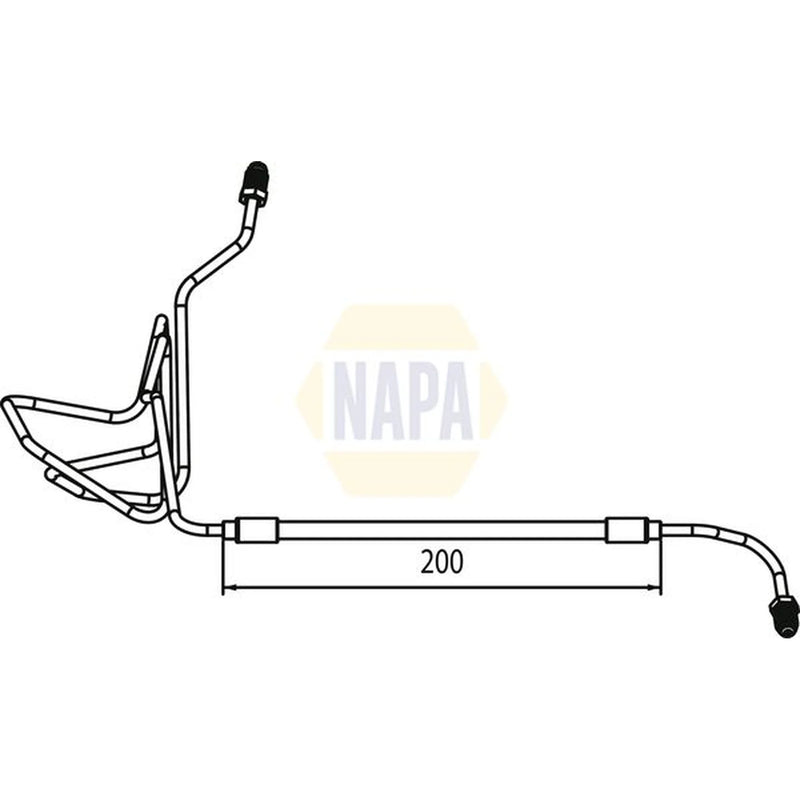 NAPA Brake Hydraulic Hose Line outer NBH1133