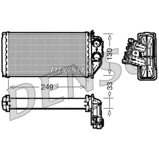 Denso Heater Matrix Core Heat Exchanger fits Peugeot 307 2000-2009 1.4 1.6 2.0