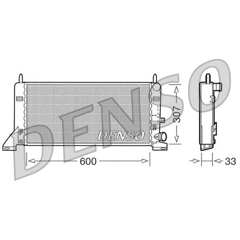 Denso Engine Radiator fits Ford Escort 1985-1990 1.1 1.3