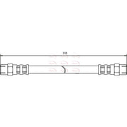Apec Brake Hydraulic Hose Line Front fits BMW 3 1975-1984
