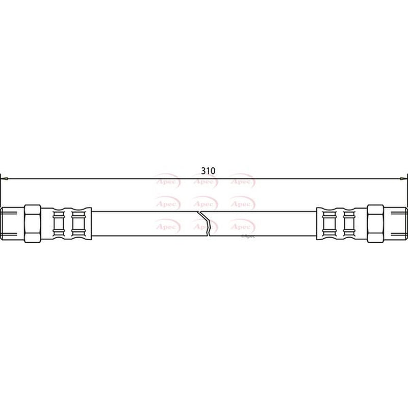 Apec Brake Hydraulic Hose Line Front fits BMW 3 1975-1984