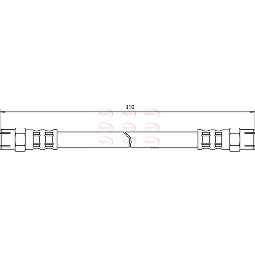 Apec Brake Hydraulic Hose Line Front fits BMW 3 1975-1984