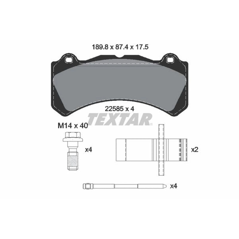 Textar Front Brake Pad Set 2258501