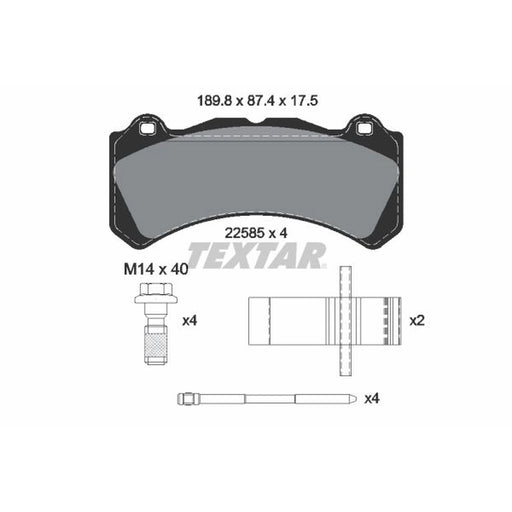 Textar Front Brake Pad Set 2258501