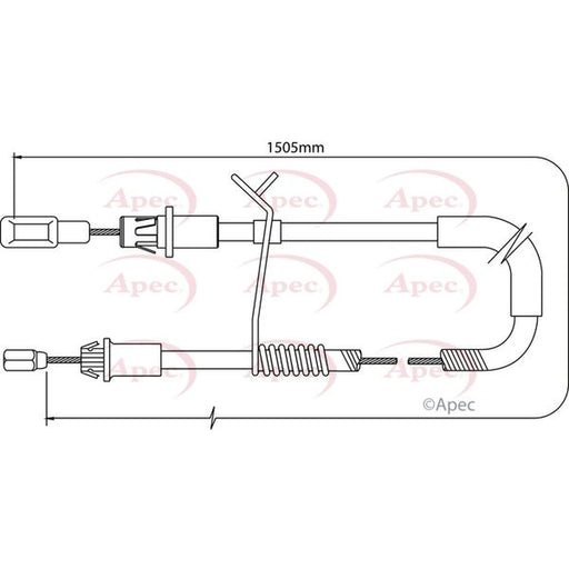 Apec Handbrake Cable Left Rear CAB1190