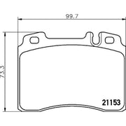 DON Front Brake Pad Set fits Mercedes-Benz 124 1988-1993