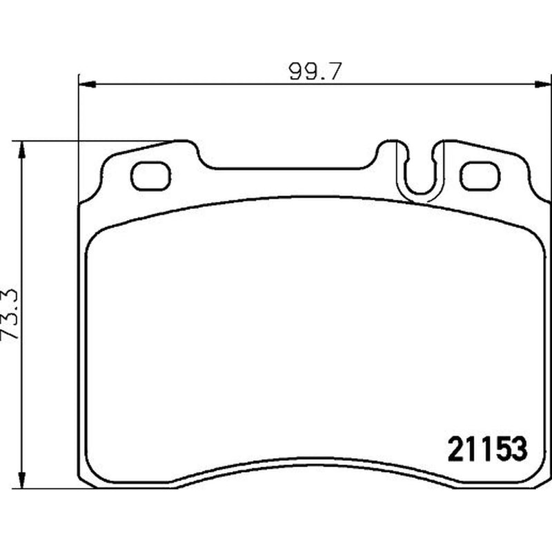 DON Front Brake Pad Set fits Mercedes-Benz 124 1988-1993