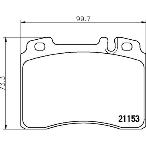 DON Front Brake Pad Set fits Mercedes-Benz 124 1988-1993