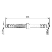 Bosch Brake Hydraulic Hose Line Front fits Citroën Xantia 1993-2003