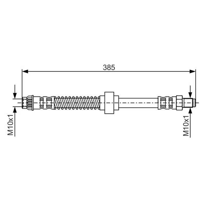 Bosch Brake Hydraulic Hose Line Front fits Citroën Xantia 1993-2003