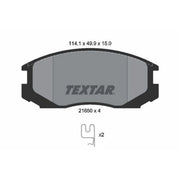 Textar Front Brake Pad Set 2165001