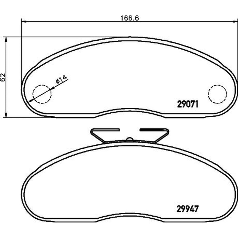 Mintex Front Brake Pad Set fits Renault Trucks B 1983-1992
