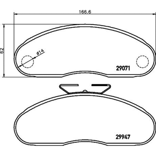 Mintex Front Brake Pad Set fits Renault Trucks B 1983-1992