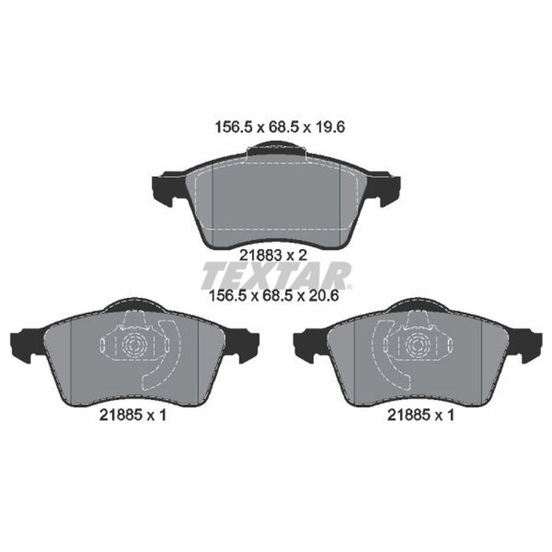 Textar Front Brake Pad Set 2188302