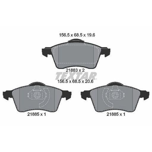 Textar Front Brake Pad Set 2188302