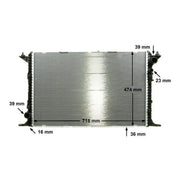 Mahle Engine Radiator fits Audi A8 D4 2012-2018 4.0